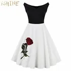40% off! Women Summer Embroidery Dress Robe Retro Swing Casual 50s 60s Vintage Rockabilly Black / White Patchwork Dresses Save 11.19 on Women Summer Embroidery Dress Robe Retro Swing Casual 50s 60s Vintage Rockabilly Black / White Patchwork Dresses
