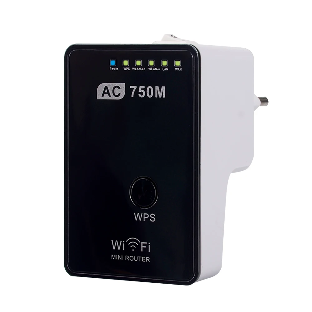 AC750 Wi-Fi Range Extender маршрутизатор reapter ускорители сигнала Dual Band 2.4 ГГц и 5 ГГц Dual Band Макс. 750 Мбит/с 802.11ac США/ЕС Plug