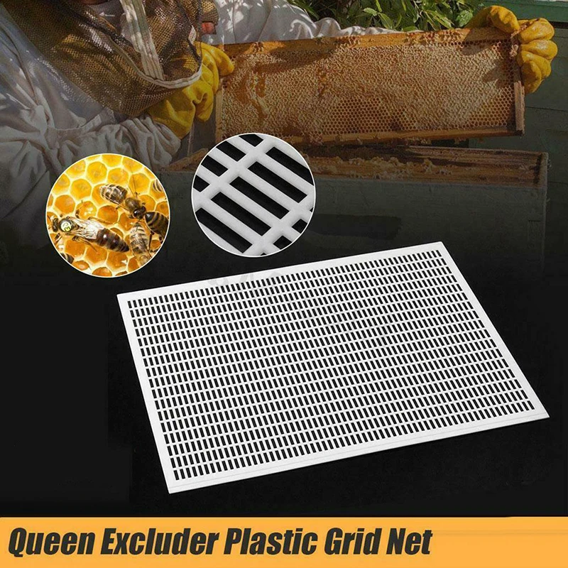 

1PC White Plastic Separated Board for 10 Frame Box Beekeeping Beekeeper Bee Queen Excluder Trapping Grid Net garden Tool 41*51cm