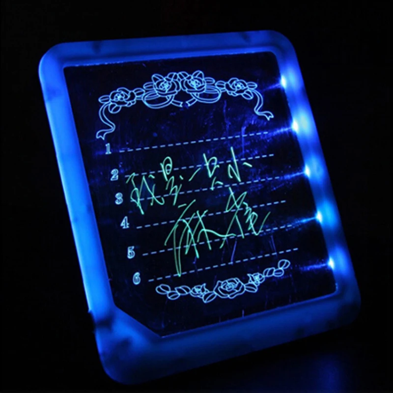 

3D Magic Drawing Pad LED Writing Board For Plastic Creative Art Magic Board Pad With Pen Brush Children Clipboard Set gift