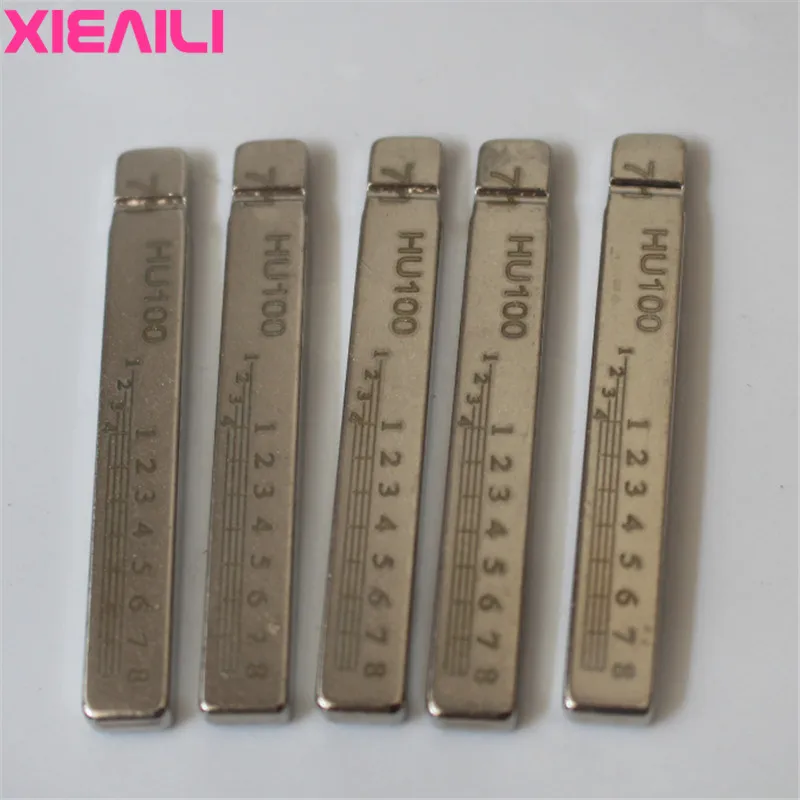 XIEAILI 20 шт. NO.71 HU100 гравировка линии ключа лезвие резки зубов нерезанное для Buick Opel