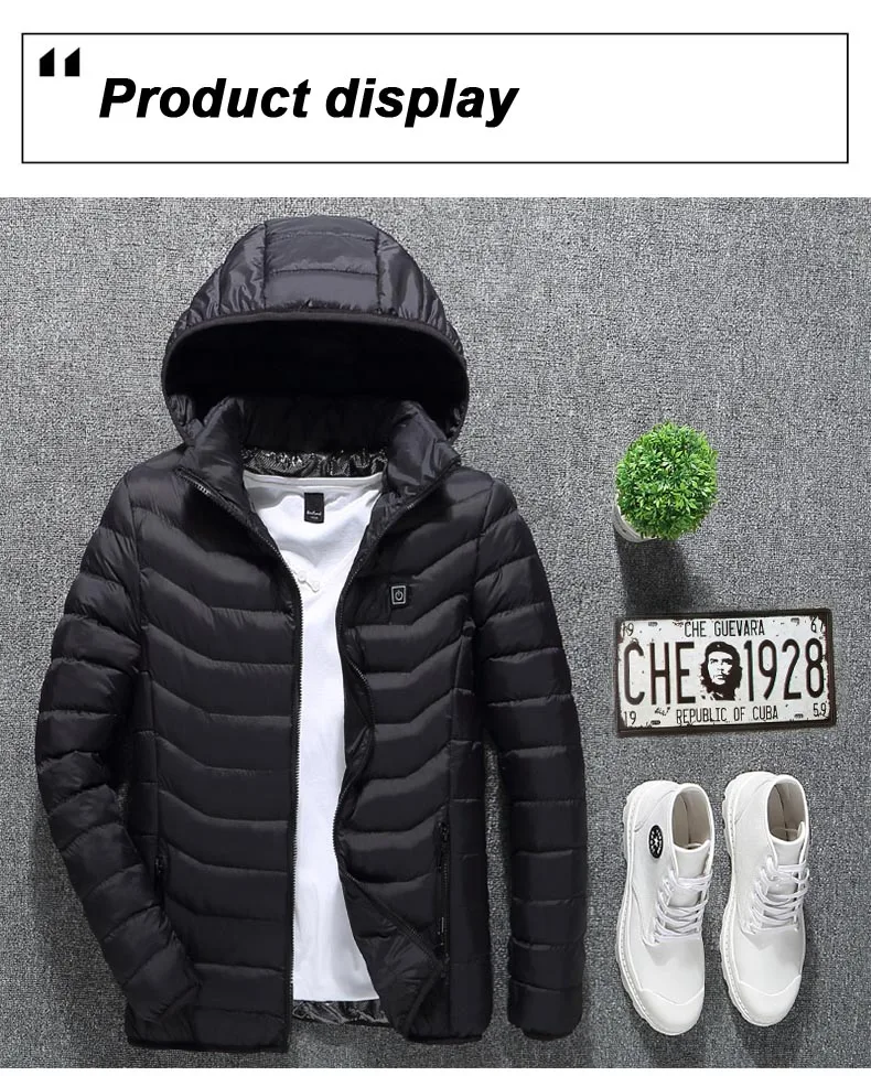 Electric Heated Jacket Clothes Men Women USB Lower Voltage Adjustable Temperature Waistcoat Thermal Warm Winter Jacket 40