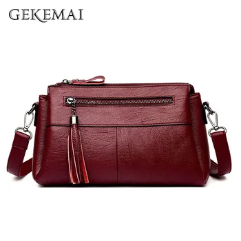 

Spring Style Small Leather Luxury Tassel Handbags Ladies Shoulder Bags Designer Women Crossbody Bags for Female 2019 Sac A Main