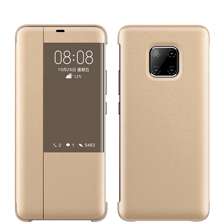 Полный защитный чехол funda capa huawei mate 20 Pro X Флип кожаный чехол Smart touch View window cover huawei P20 Pro