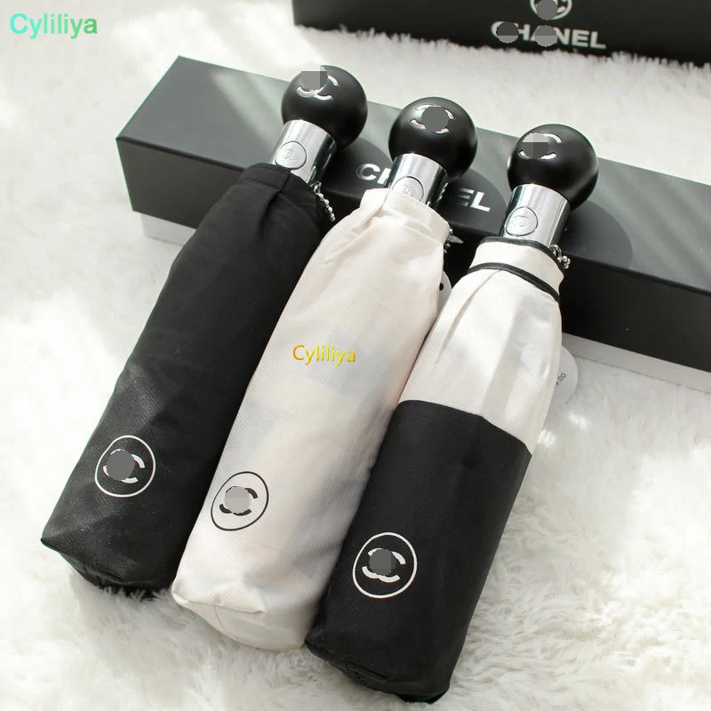 

10pcs Classic pattern Blooming Camellia Flower logo Umbrella For Women with gift Box And Bag Rain Parasol Sunshade Rain Umbrella