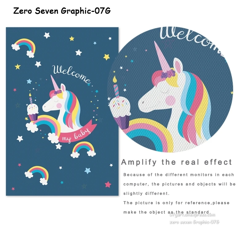 07g Cute Cartoon Unicorn Canvas Painting Poster And Print Baby Room Children Bedroom Wall Art Picture Home Decoration Painting Calligraphy Aliexpress