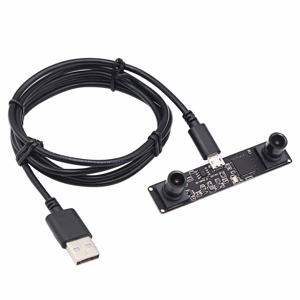 Synchronization 3D USB 2.0 MJPEG 60fps 1.3MP UVC mini webcam Dual lens Stereo usb camera module boa