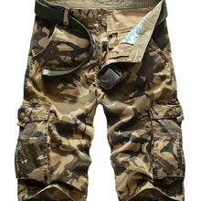 Горячая летняя новая хлопковая Военная карго армейская оснастка пляжная камуфляжная Мужская дезертная тактическая erkek многокарманные шорты мужские