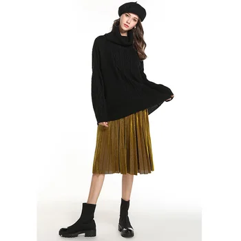 

Turtleneck Sweaters Plus Size Batwing Sleeve Women Jumper Pullovers Female Solid Color Knitted Sweater 2018 Autumn