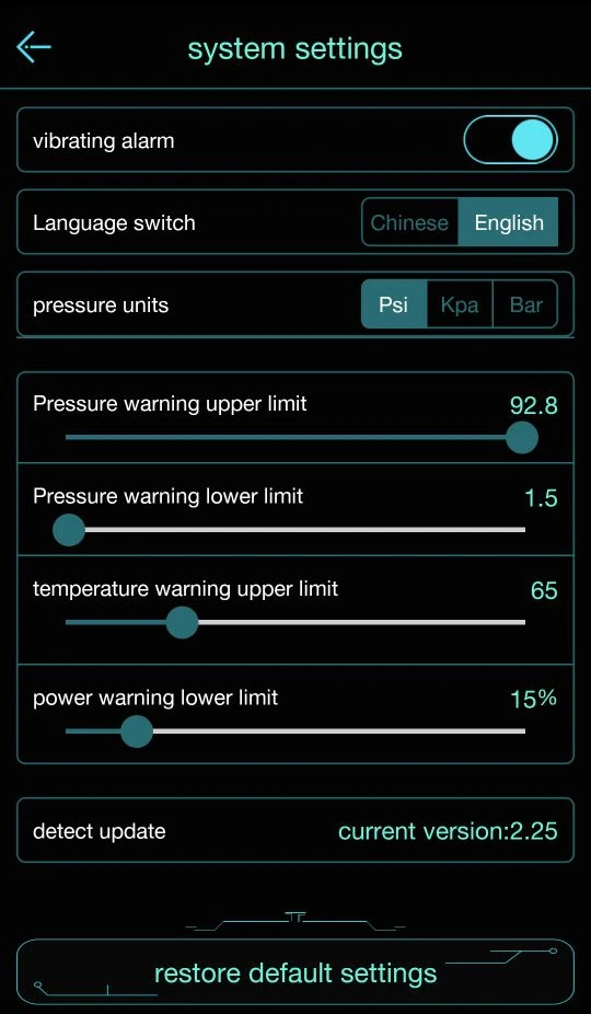 New TPMS Bluetooth 5.0 Tire Pressure Monitor System 4 Internal/External Sensor Works Android/iOS Mobile Phone APP Display car alarms for sale