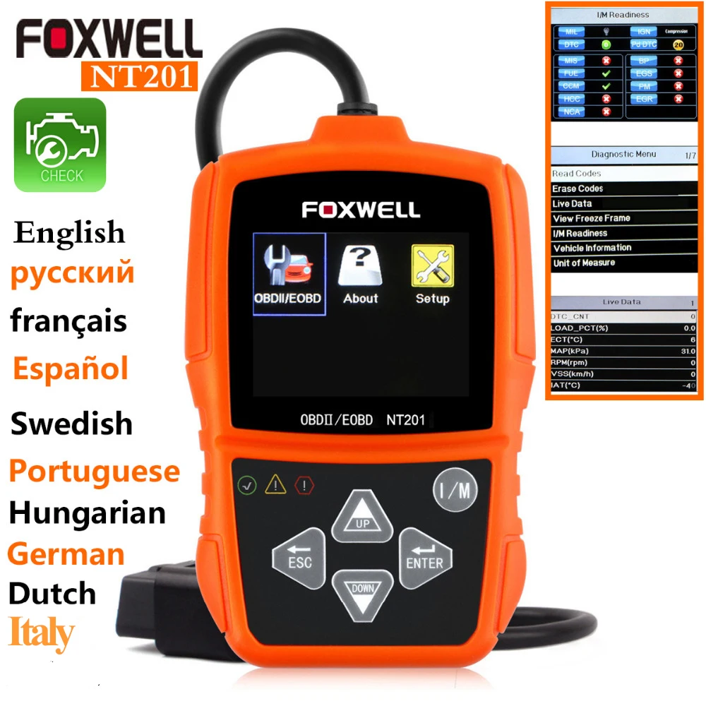 Prix pour NOUVEAU OBD2 Scanner Code de Défaut Lecteur D'origine Universel Foxwell NT201 auto diagnostic scanner Outils odb2 obd2 scanner de voiture Prix pour NOUVEAU OBD2 Scanner Code de Défaut Lecteur D'origine Universel Foxwell NT201 auto diagnostic scanner Outils odb2 obd2 scanner de voiture