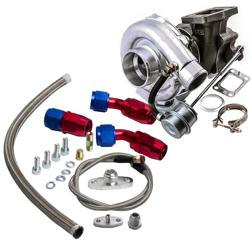Для комбинированного двигателя T3 T4 T3T4 TO4E V band Turbo 0 63 AR|kit kits|kit arkit turbo |