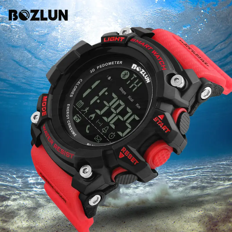 BOZLUN Pedometer Smart font b Watch b font font b Men b font Waterproof Sports font