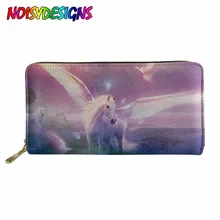 Женские кошельки с единорогом и розовыми сердечками с радужным принтом, кошелек из искусственной кожи, Дамская длинная сумка для денег, кошелек для девочек, карман для монет