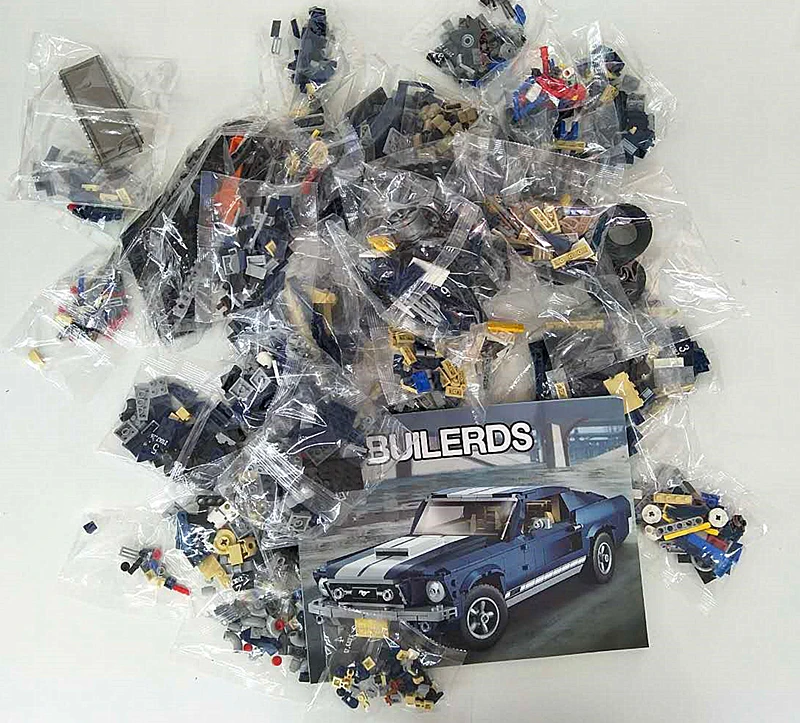 

NEW 10265 21047 Ford Mustang Technic Series Race Car Building Assembled Blocks Bricks Enlighten Toy le goa technic