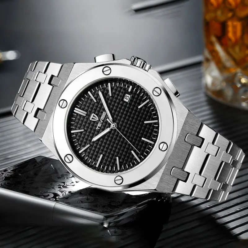 

TEVISE Hot Sale Luxury Men Watches Automatic Watch Men Stainless Steel Waterproof Date Bracelet Wristwatch Relogio Masculino