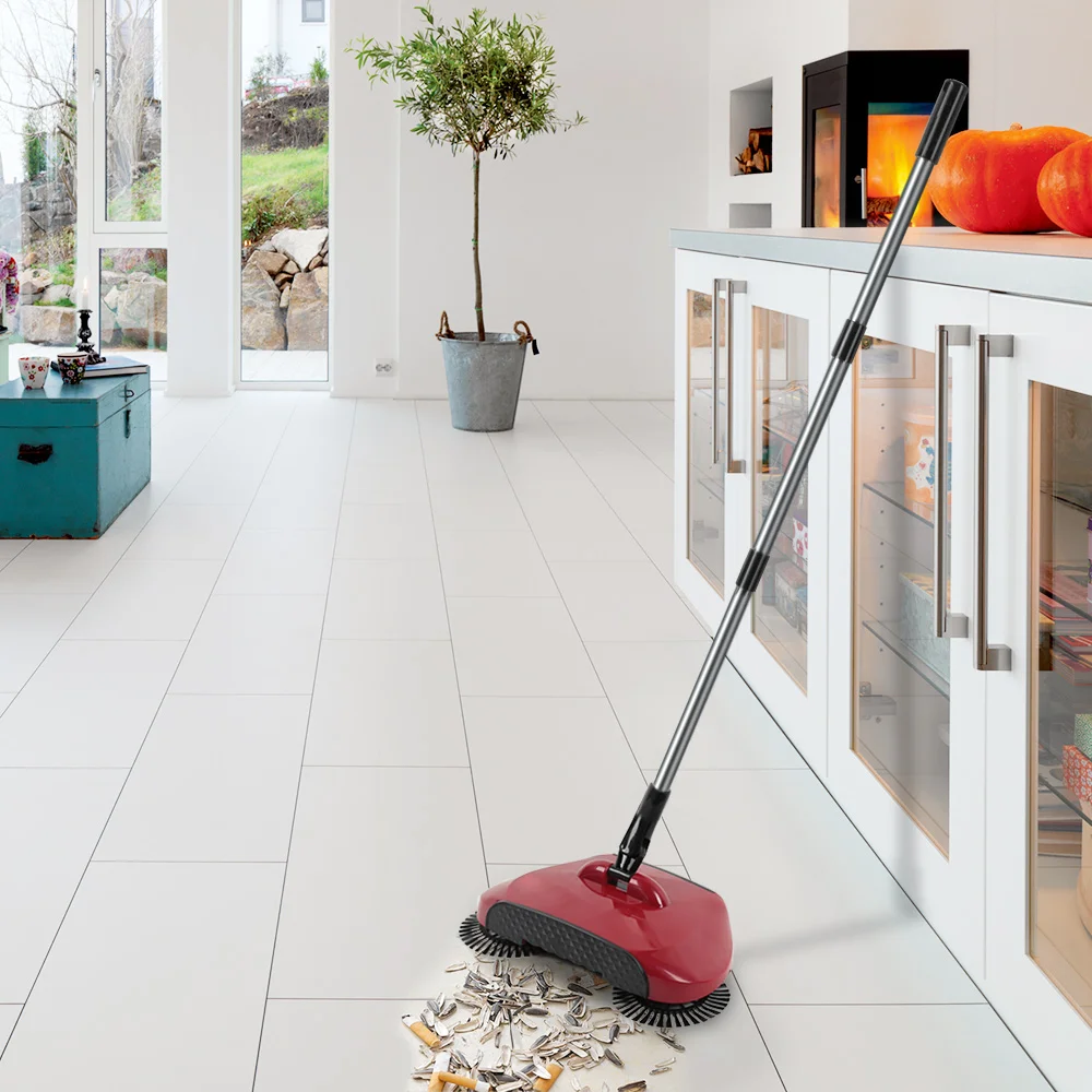 

Stainless Steel Hand Push Sweepers Sweeping Machine Push Type Hand Push Magic Broom Sweepers Dustpan Household Cleaning Tools