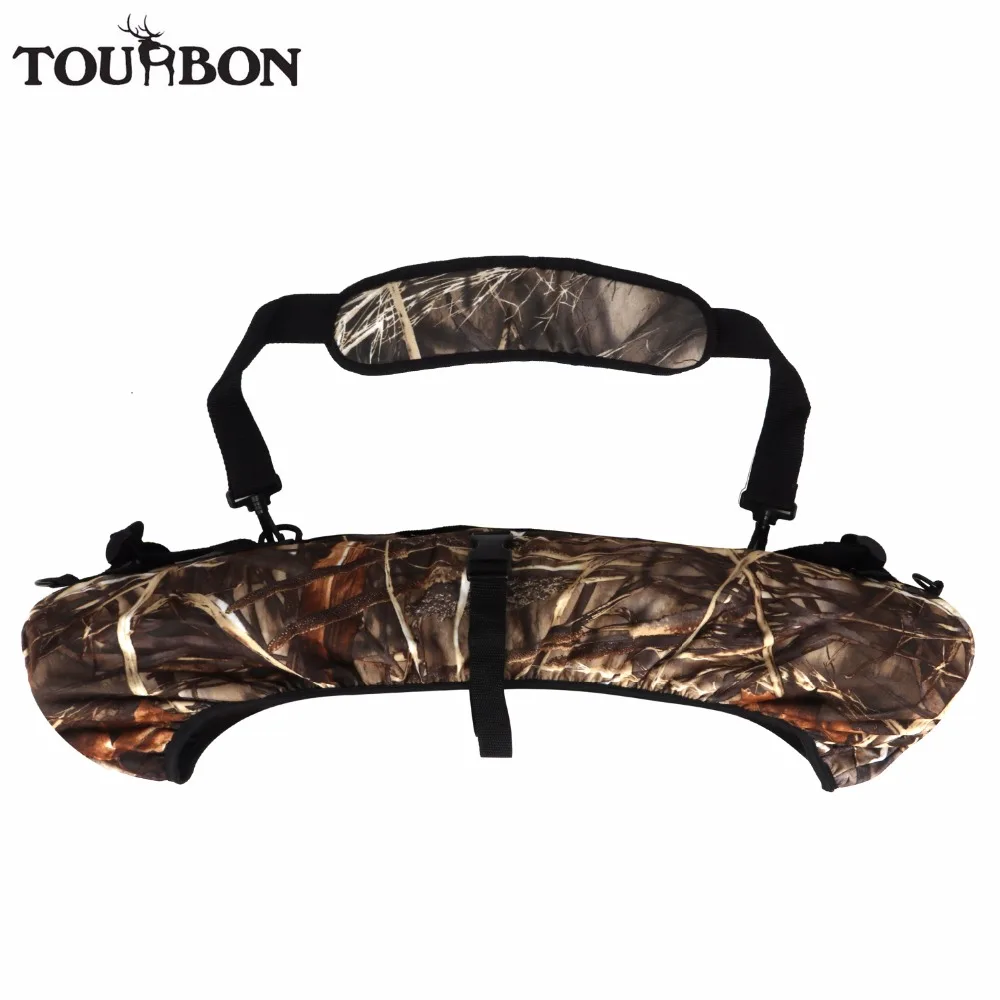 Tourbon Hunting Camo Compound Bow Sling Bag Strings Protector Bow Case