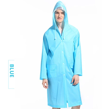 CHOICE FUN, модное прозрачное пончо для мужчин и женщин, для взрослых, складное, желтое, водонепроницаемое, складываемое, EVA, дождевик, дождевик - Цвет: blue