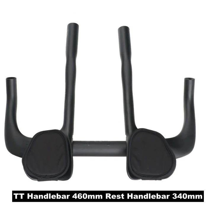 460X340mm Toseek полностью углеродный триатлонная гонка на время руль Грипсы для велосипеда для дороги TT велосипед руль набор матовый черный блестящий логотип - Цвет: 460X340mm