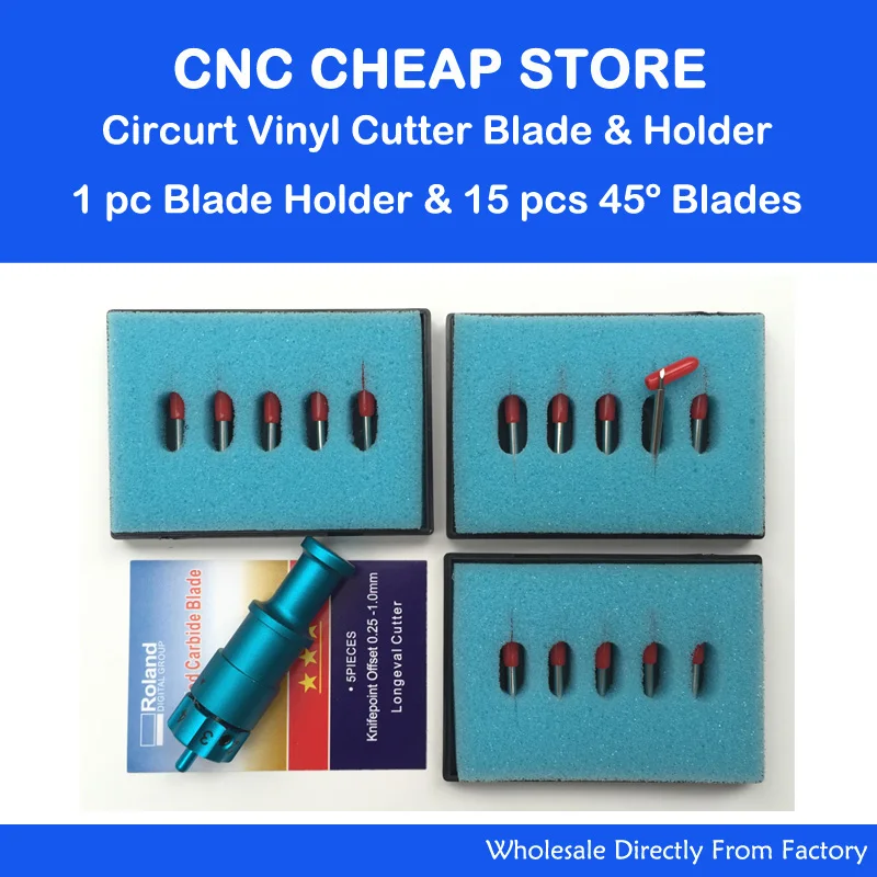 1pc Cricut Cutting Plotter Blade Holder + 15pcs 45 Degree Roland Vinyl Cutter Blades Free Shipping цена 1pc Cricut Cutting Plotter Blade Holder + 15pcs 45 Degree Roland Vinyl Cutter Blades Free Shipping цены онлайн