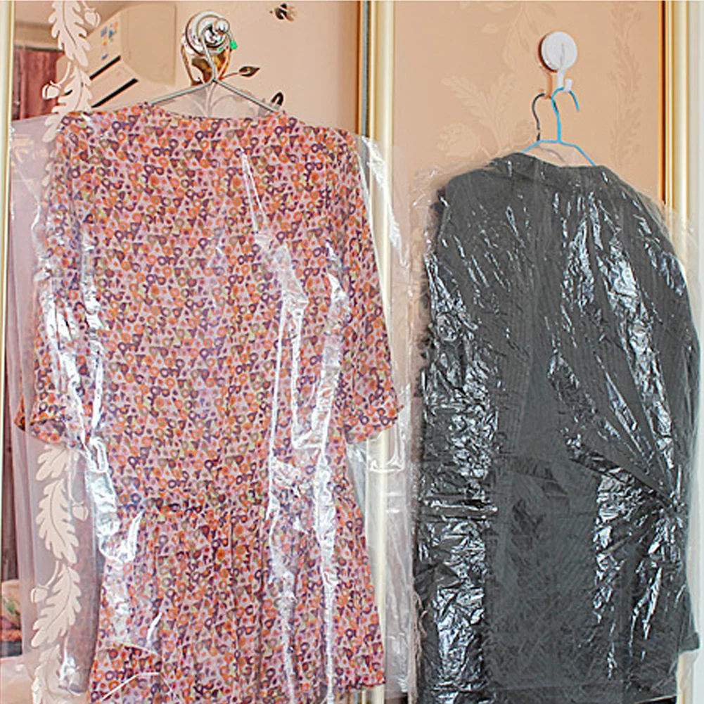 10 قطعة الأسرة اكسسوارات الملابس دعوى الملابس الغبار غطاء شفاف البلاستيك حقيبة التخزين دا