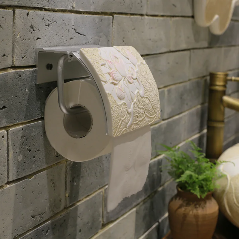 Creative Bathroom Roll Holder Antique Carved Bathroom Toilet Tissue Box