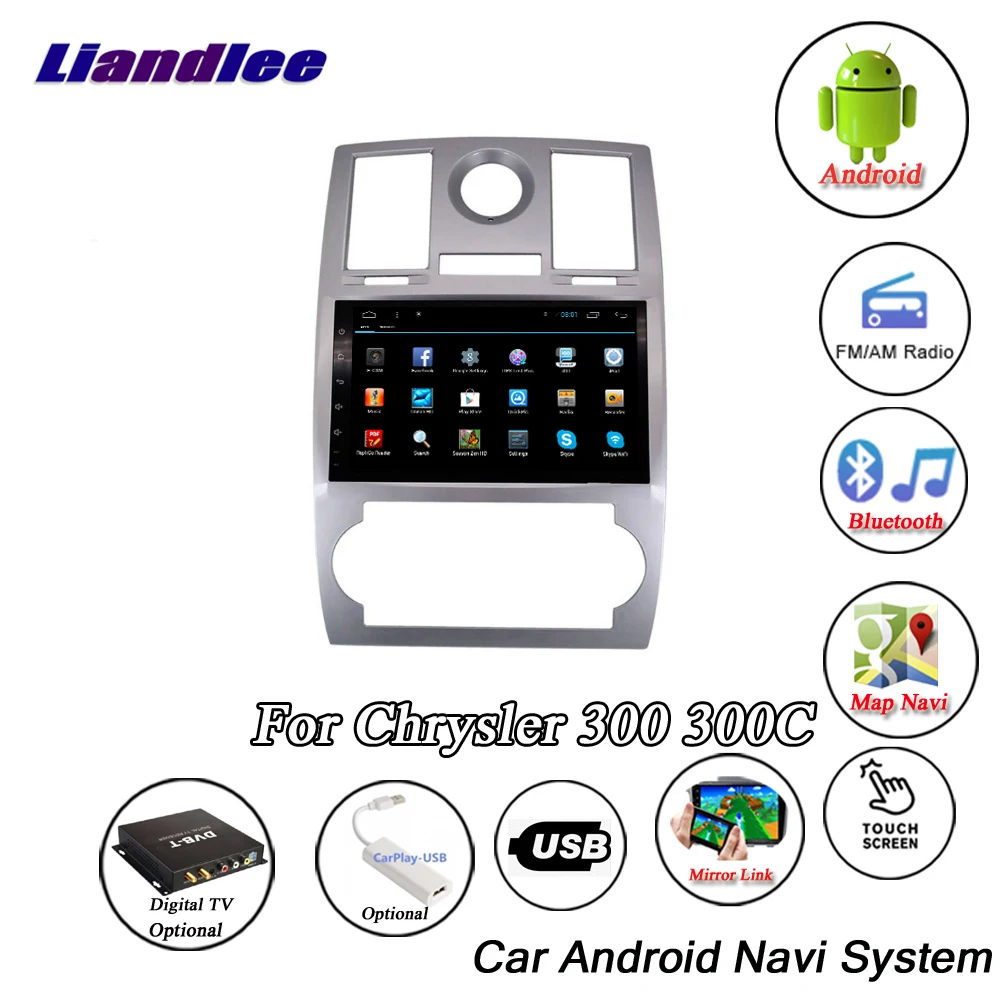 Top Liandlee Car Android System For Chrysler 300 300C 2004~2010 Radio Stereo Carplay BT TV GPS Wifi Navi MAP Navigation Multimedia 4