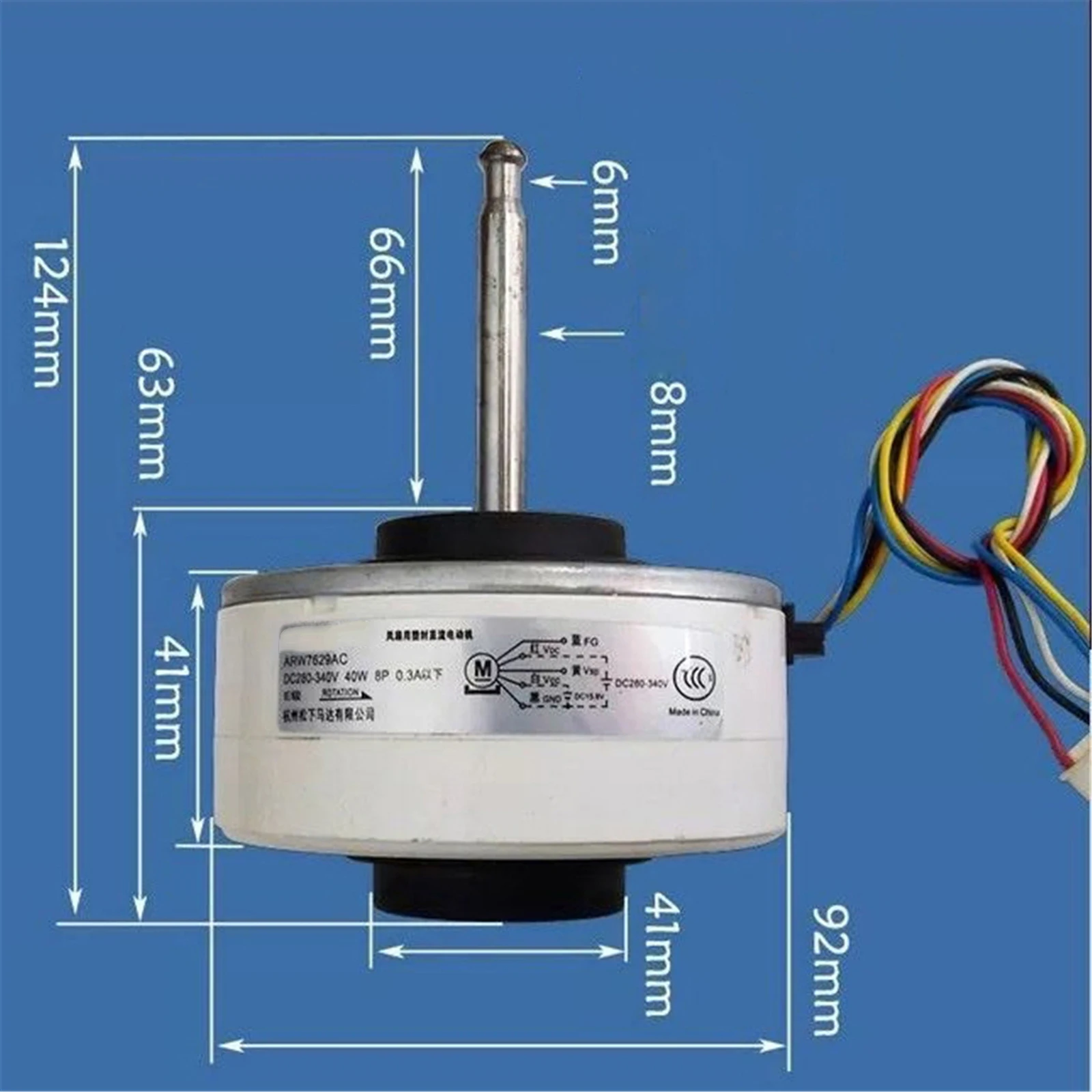 1 unidad para el Motor de aire acondicionado del inversor Panasonic para Panasonic Original ARW7629AC 30 W DC 280-340 V aire acondicionado