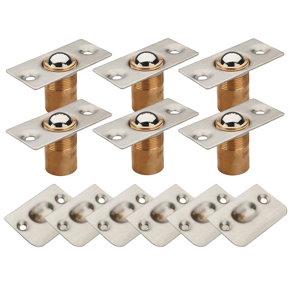 6x Adjustable Roller Ball Door Spring Catch Lock Internal Latch Stainless Steel