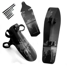 Conjunto de paralama bicicleta ciclismo acessório pára-choques downtube/dianteiro/traseiro lama guarda para mtb bicicleta estrada acessórios 3 peças