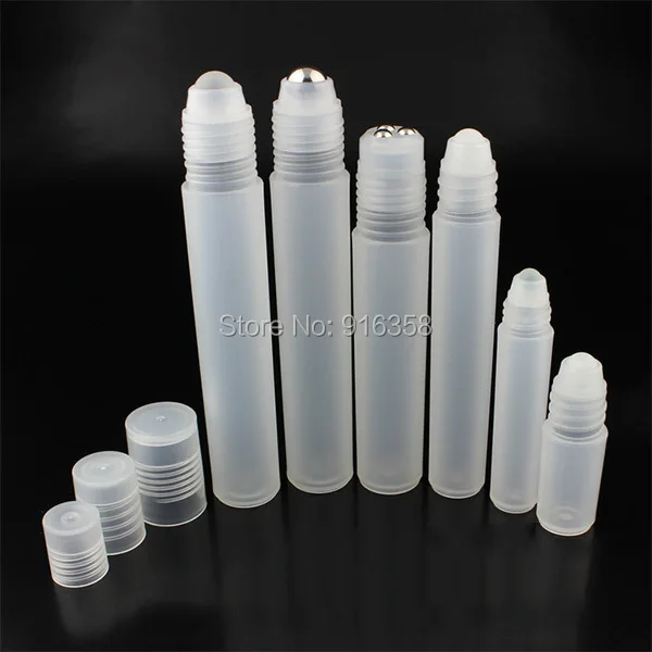 6Pcs Travel Empty Roll on Frosted Plastic Bottles Refillable Perfume Bottles Deodorant