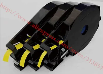 

10 Pcs/LOT Label Tape Cassette TM-1112Y Yellow / White Compatible Tube Printer electronic lettering machine MK2500 M-1PRO MK2100