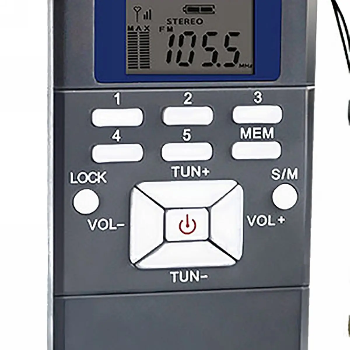 Onsale 1 шт. портативный цифровой FM радио 2 канала однодиапазонный FM радио приемник питание от батареи с наушником