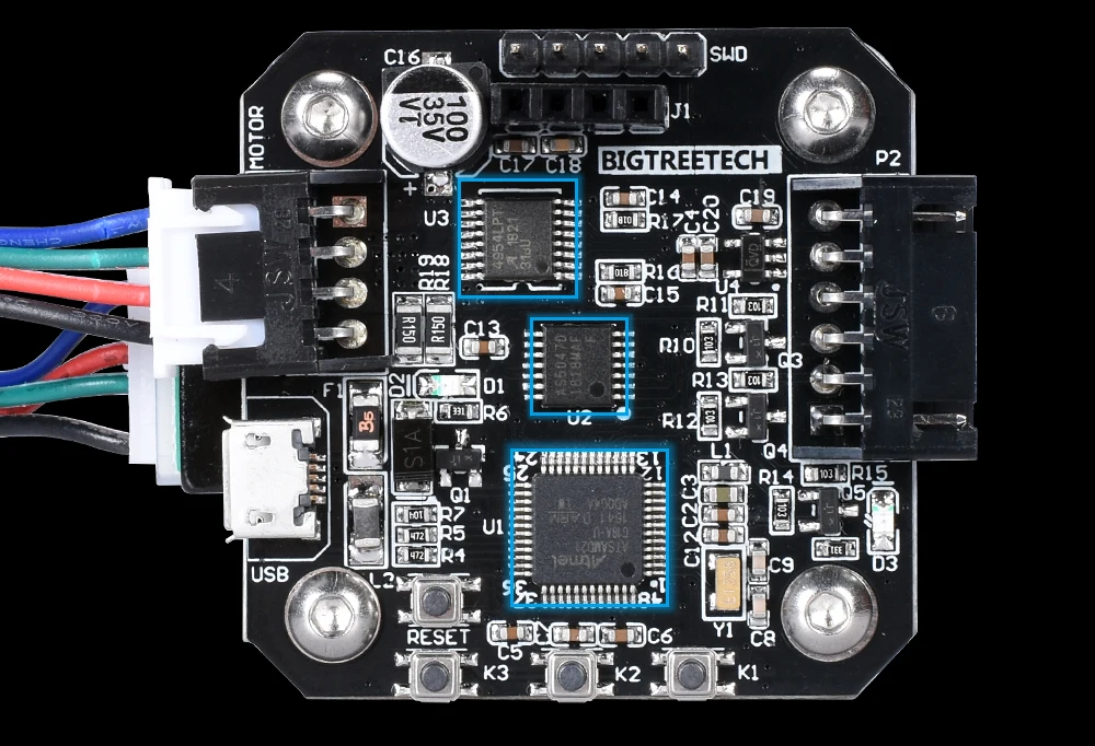 BIGTREETECH S42A 42 Шаговый двигатель замкнутый контур привода с OLED Pinboard Board части 3D-принтера Reprap SKR v1.3 плата