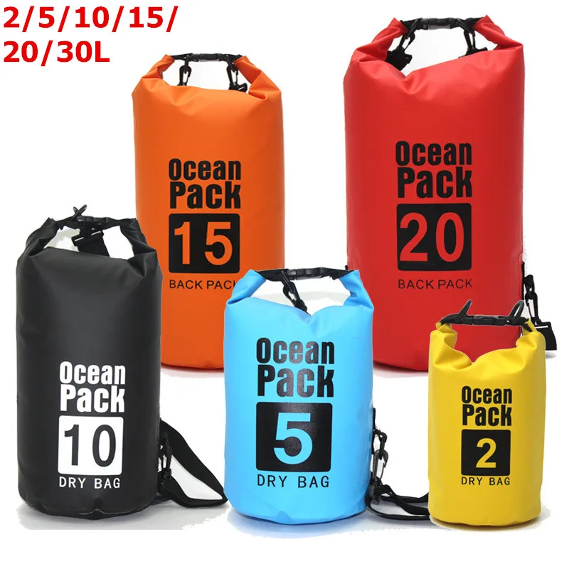 6 portátil al aire libre Rafting buceo saco seco PVC plegable impermeable natación bolsa de almacenamiento para Río Trekking 6 portátil al aire libre Rafting buceo saco seco PVC plegable impermeable natación bolsa de almacenamiento para Río Trekking