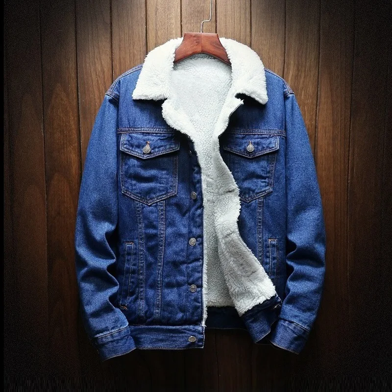 Autumn Winter Fur Denim Jacket Women Bomber Jacket Female