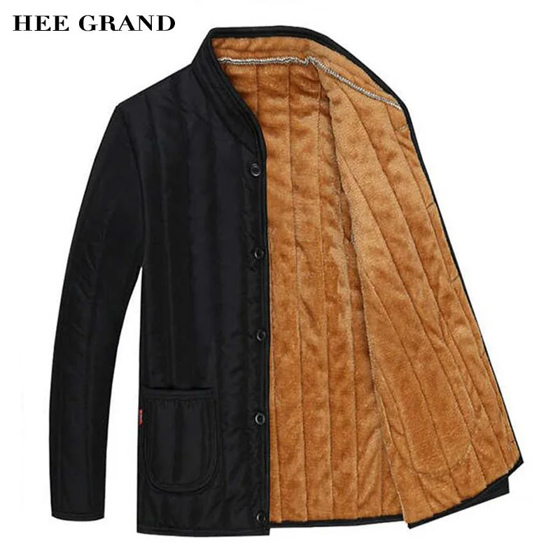 

HEE GRAND Men Winter Parkas Plus Size L-4XL 2017 Stand Collar Casual Loose Thick Warm Hooded Casaco Masculino MWM1844