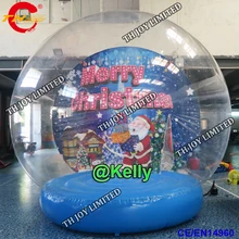 Двери надувной снежный шар Санта-Клаус прозрачный надувной мяч пузырь палатка для продажи, Индивидуальные Надувной снежок