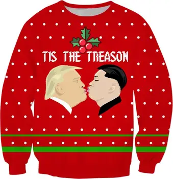 

Tis the Treason Ugly Christmas Sweatshirt Fashion Unisex Hoodie Women Men 3d Fashion Clothing Jersey
