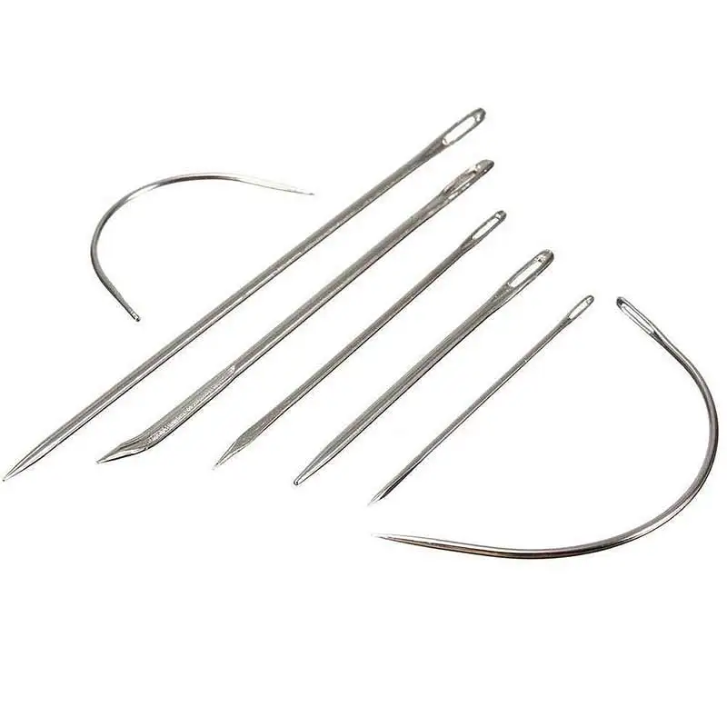 

7 in 1 Carpet Leather Canvas Repair Curved Hand Sewing Needles Kit E2S