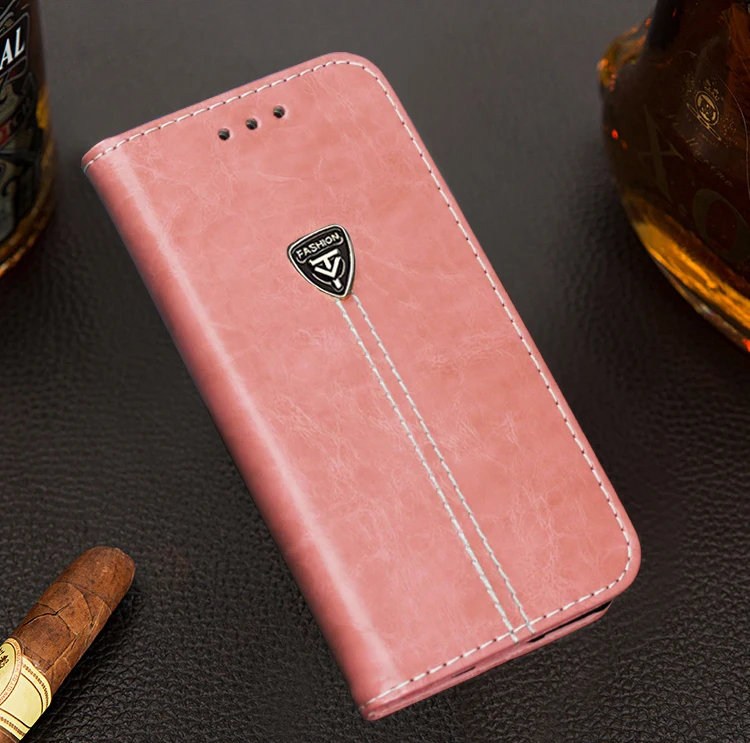 AMMYKI новейший стиль высокого класса Флип из искусственной кожи чехол для задней панели сотового телефона 5,5 'Для doogee mix чехол - Цвет: Розовый