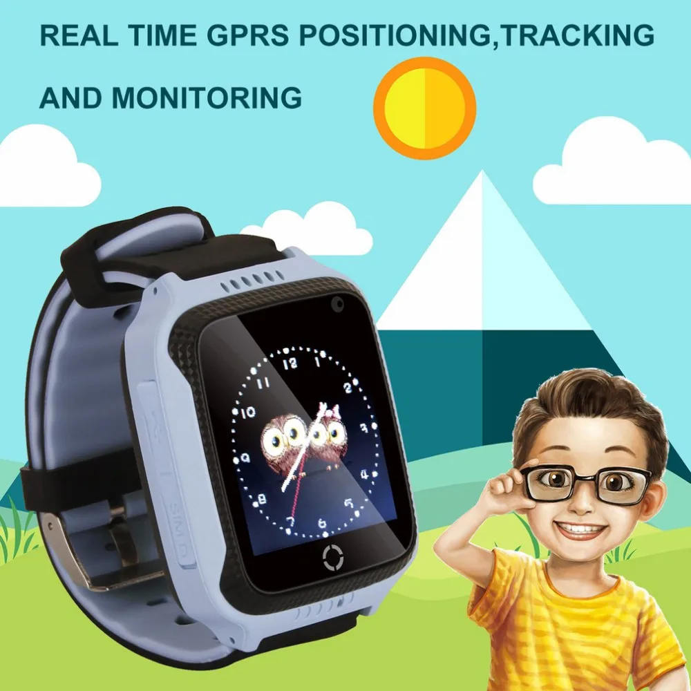  M05 GPS GPRS positioning echtzeit Tracker Lage SOS Anruf Remote Kamera Monitor Taschenlampe Uhr Arm