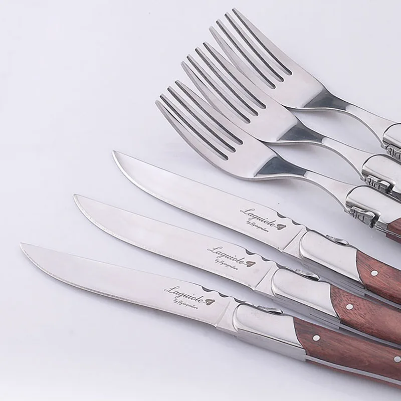 6 шт. столовые приборы из нержавеющей стали 8 7 дюйма|knife fork set|fork setsteak knives forks |