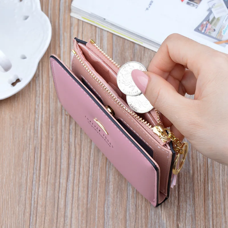 Women's wallet Cute Fashion soft skin Purse Leather Short Zip Wallet Korean Coin Card Holder Leather Card Female Clutch 412 Women's wallet Cute Fashion soft skin Purse Leather Short Zip Wallet Korean Coin Card Holder Leather Card Female Clutch 412
