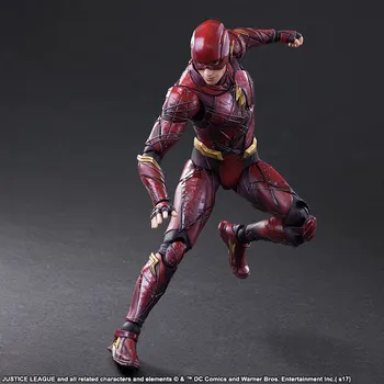 

25CM pvc Japanese anime figure Justice League The Flash adjustable joint collectible model toys for boys