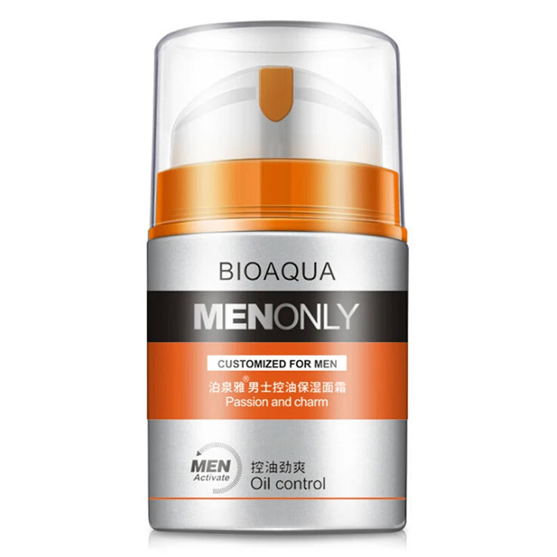 50g Skin Care Male Oil Control Face Moisturizing Cream Hydrating Improve Acne Repair Filling Water Day For Men | - Цена: 