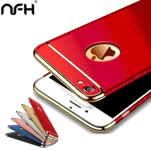 Plating Cover Luxury Red Cases For iPhone X XR Xs 11 Pro Max Case On 5 5s 6 6s 7 8 plus Hard Protective Coque