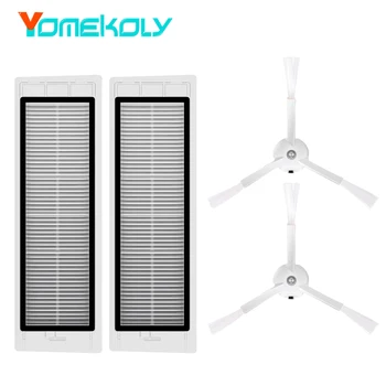 

2PCS HEPA Filter 2PCS Side Brush for Xiaomi Mi Robotic Robot Vacuum Cleaner Parts Cleaning Filter Cleaning Spare Parts