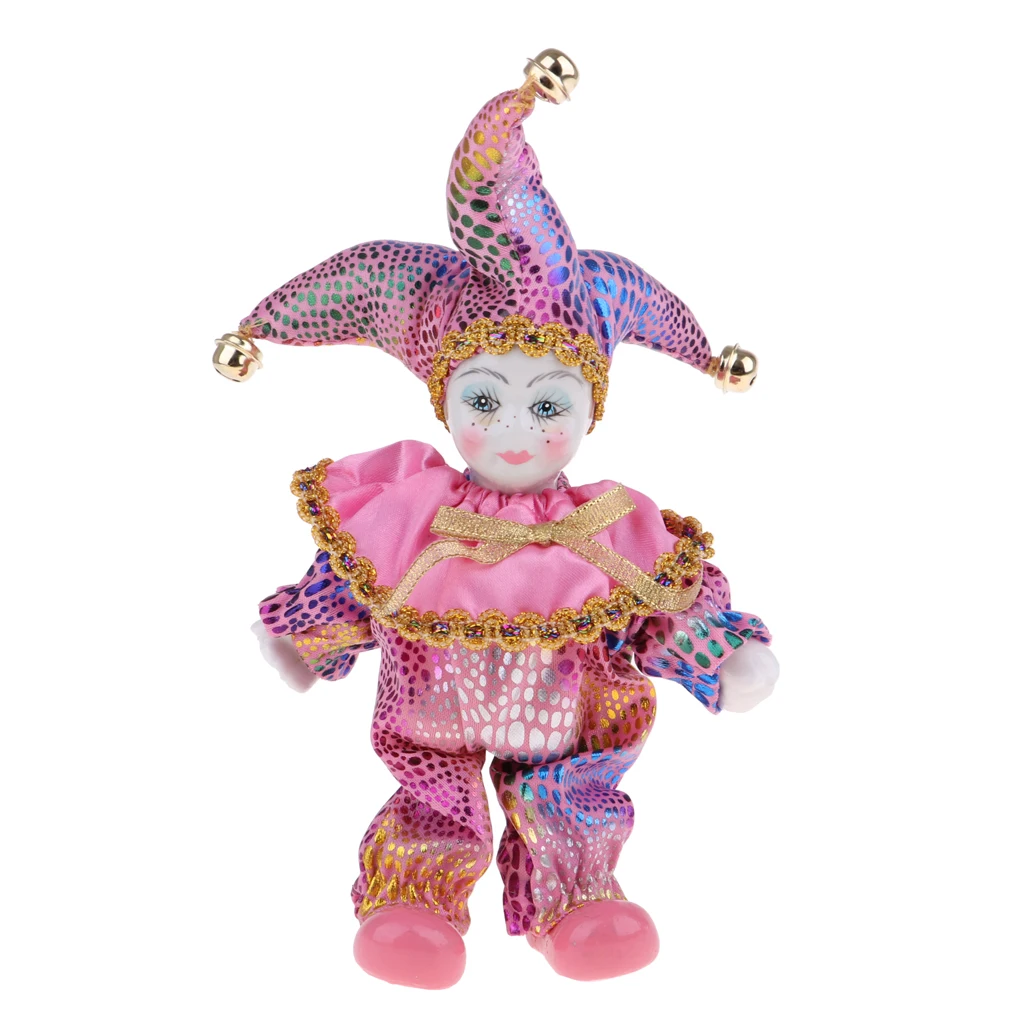 Розовые очаровательные викторианские фарфоровые куклы Детская модель ангела триангела кукла Арлекин кукла-Клоун игрушки День рождения фестиваль подарки ремесла
